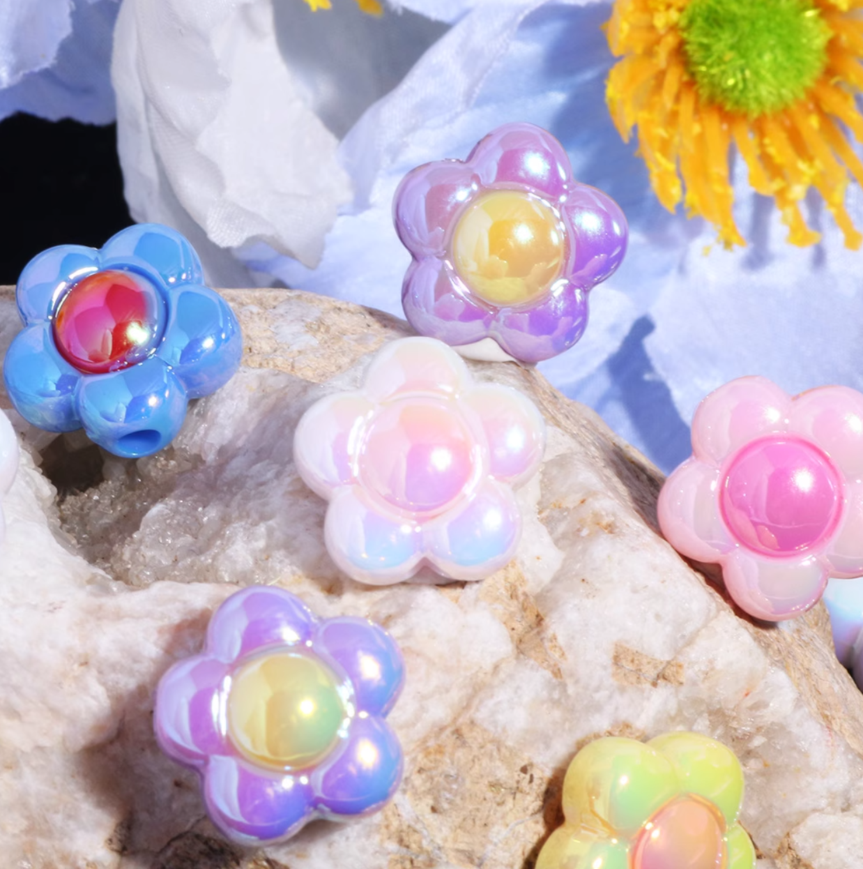 16mm Flower laser Mix Diy Penbeads (OVER 39.99$ FREE SHIPPING)