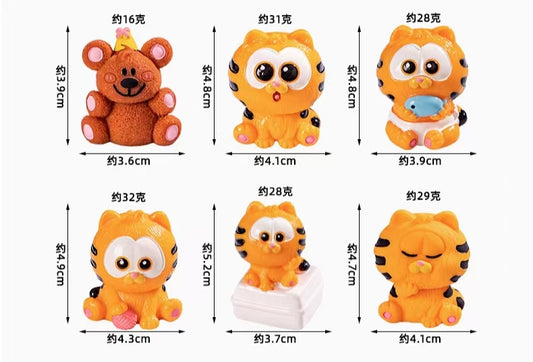 Small Garfield  6 PCS/ 1 SET (OVER 39.99$ FREE SHIPPING)