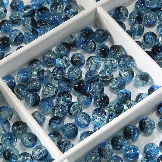 DIY GLASS BEADS 10mm BLUE SERIES  (OVE 39.99$ FREE SHIPPING)